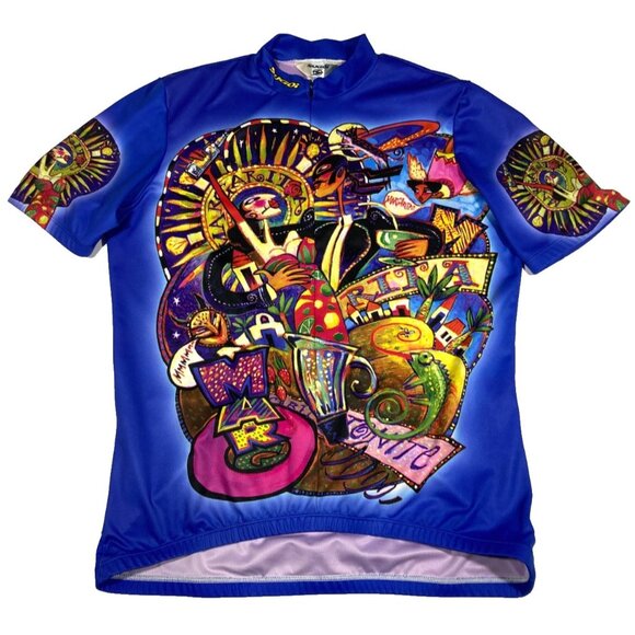 Sugoi Mens Cycling Jersey Size XXL Latin Art Margarita Mexico Mexican Theme - Picture 1 of 9